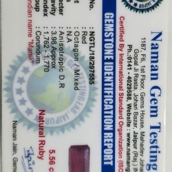 Natural Ruby (Manik) Stone – Certified Precious Gemstone Natural Ruby (Manik) Stone – Certified Precious Gemstone